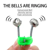 Plastic Fishing Bells Clips Fishing Rod Alarm with Dual Alert Bells Spiral Bells Fishing Bite Alarms Outdoor Night Rod Tip Clips 3