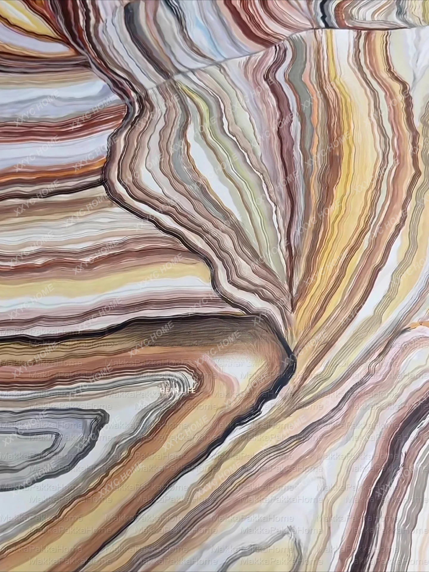 طاولة طعام من الخشب الصلب مطلية بشكل شخصي إبداعي، طاولة مستديرة فنية راقية