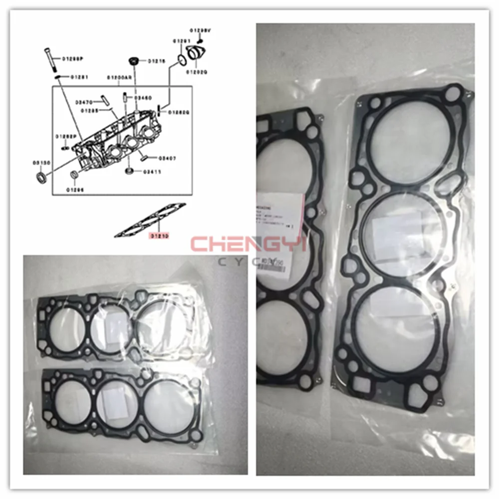 

6G74 2PCS Cylinder Head Gasket Engine Gasket For Pajero Montero K89W K99W KH9W V25W V45W V65W V75W V85W V95W MD342390