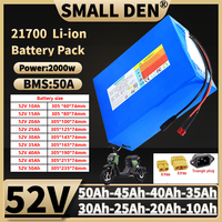 52V 10Ah-50Ah 21700 Lithium battery pack 14S2P-10P 2000W High power For E-mtorcycle scooter duty-free