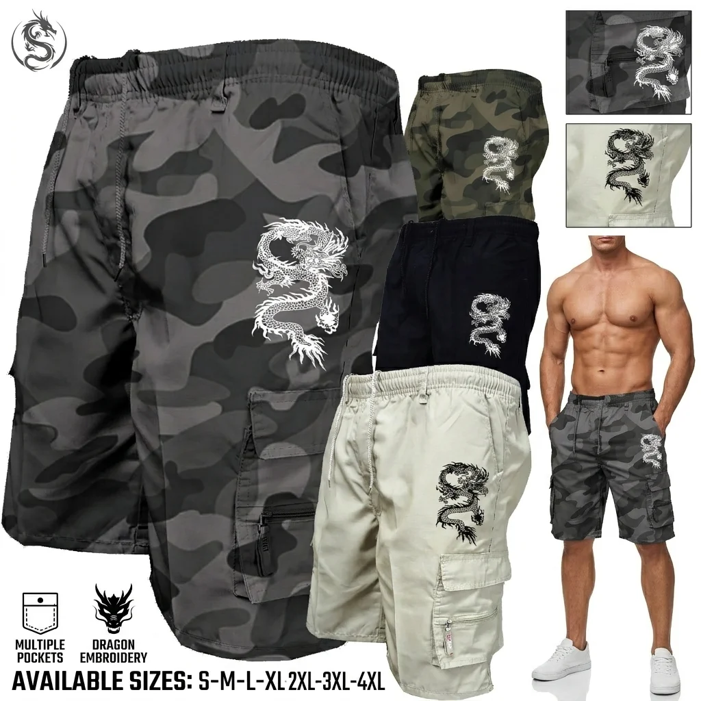Men's Loose Casual Cargo Shorts Multi-pocket Outdoor Tooling Shorts