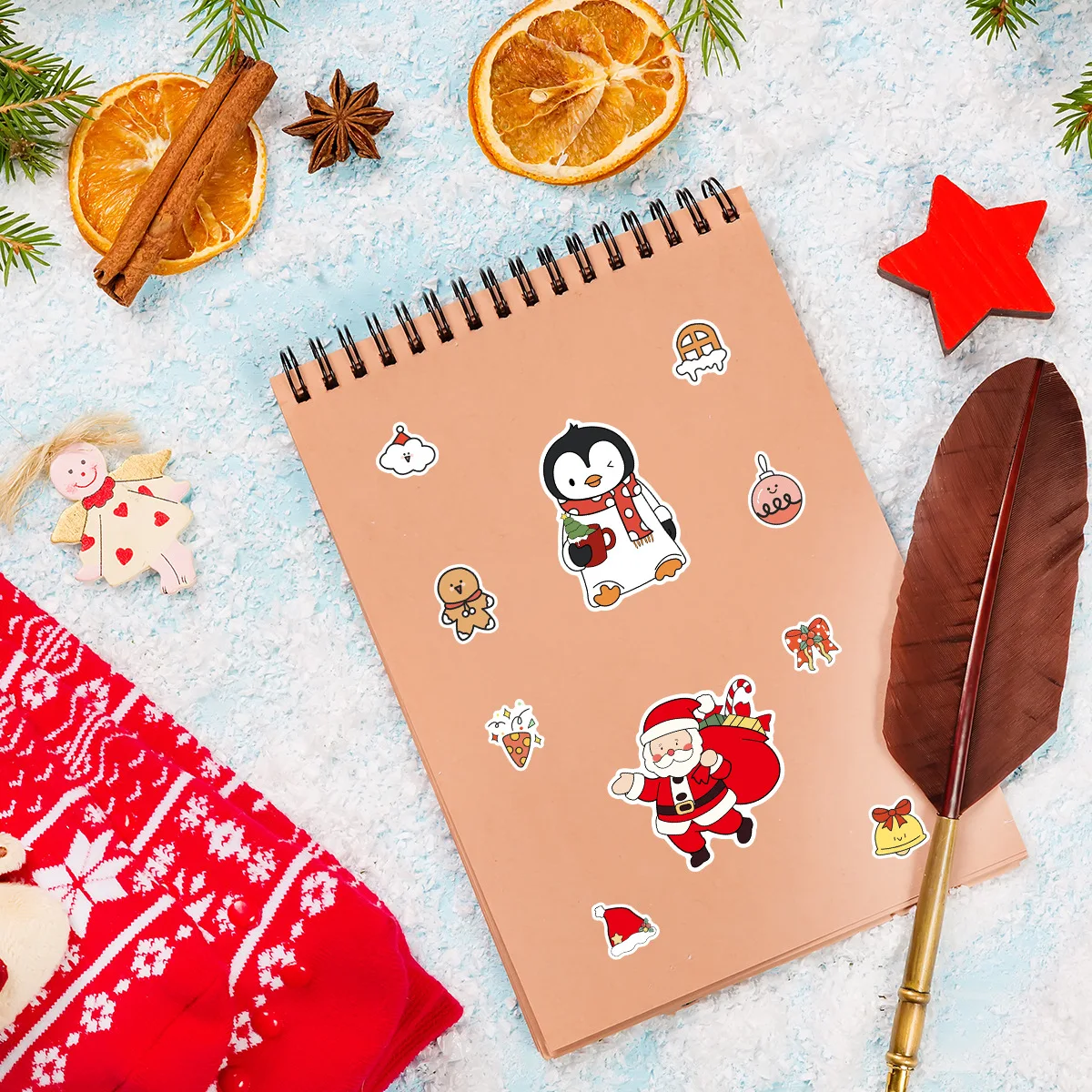 

8/16Sheets Christmas Cartoon Puzzle Face Changing Stickers DIY Guitar Refrigerator Phone Laptop Suitcase Water Cup Skateboard