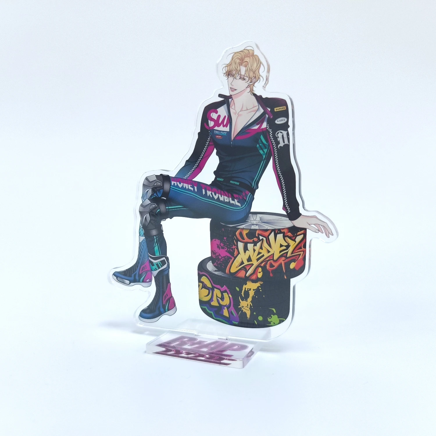 Honey Trouble Racing to Another Pink Racer & Partner Acrylic Stand BL Yaoi Manhwa Key Chain Anime Collectible Gift