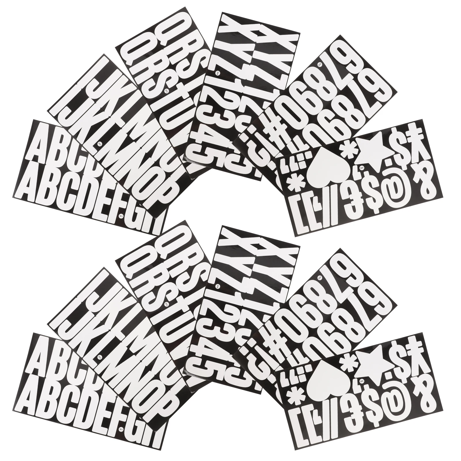 

2 Sets 2.5 Inch Letter Stickers Self Adhesive Waterproof Alphabet Decals Bulletin Board Mailbox House Numbers Removable Vinyl