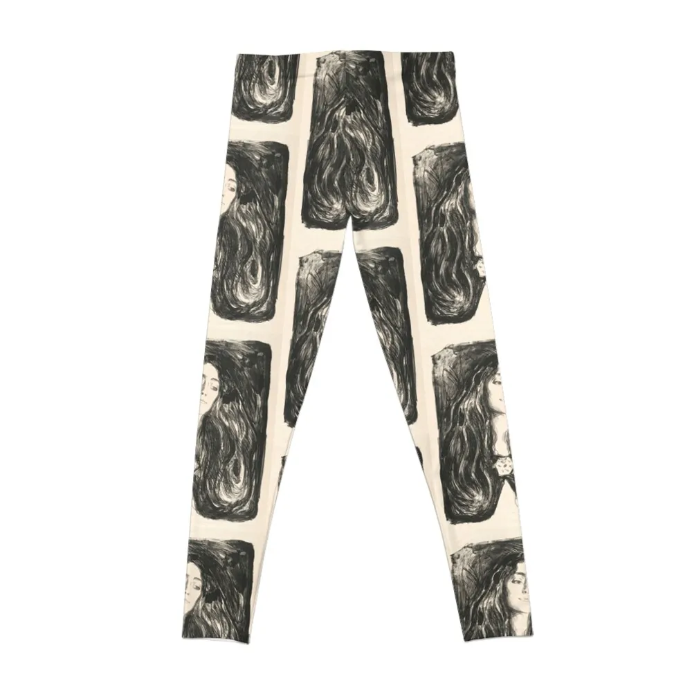 The Brooch. Eva Mudocci (1903) Edvard Munch artwork Leggings workout clothes for trousers Womens Leggings