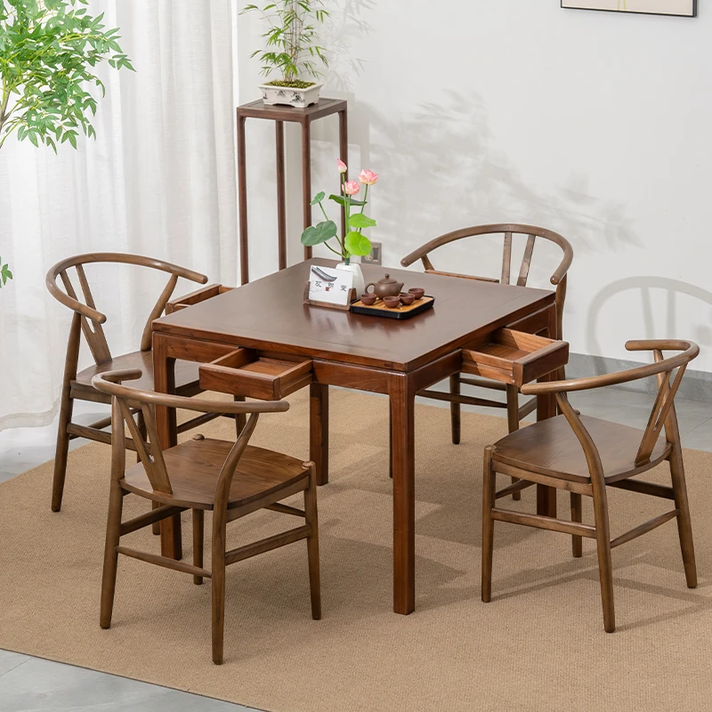 

Solid wood dining table and chairs
