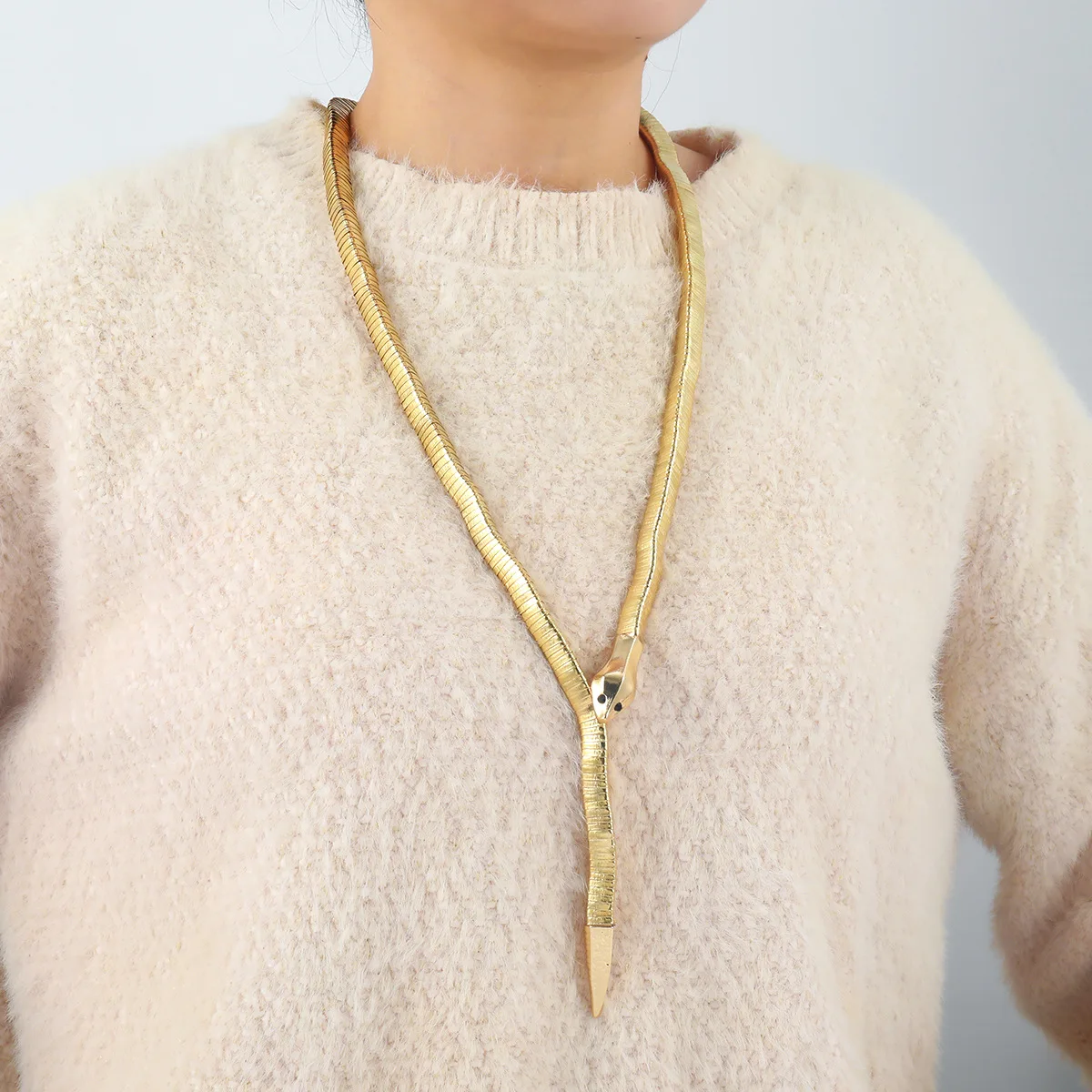 

ZAA Charms Woman Jewelry Vintage Luxury Metal Snake Necklaces High Quality Trendy Statement Holiday Party Accessories Gifts