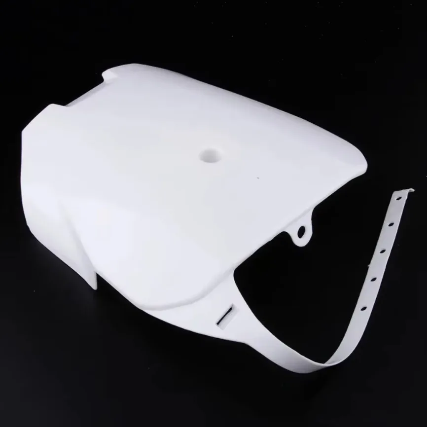 White Plastic Motorcycle Stadium Front Number Plate Fit for Honda CRF70 80 100 1pc