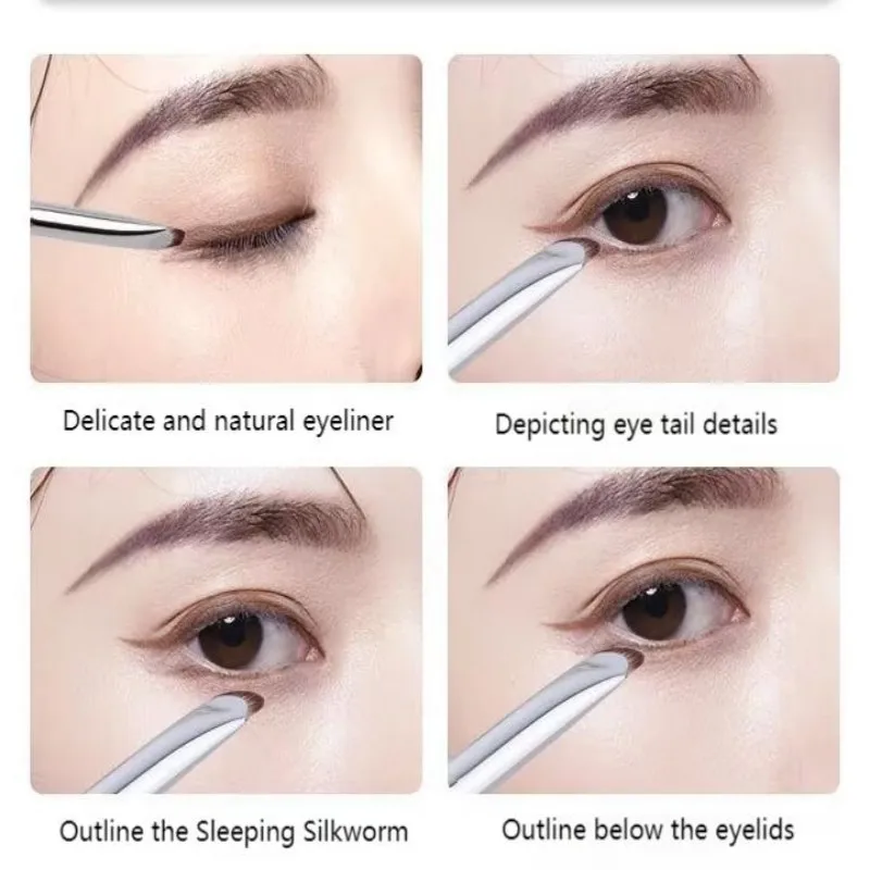 크레센트 아이라이너 브러쉬, 아이고살 브러쉬 하이라이트 브러쉬 아이 다운 투 디테일 아이섀도우 브러쉬 얇은 블레이드 눈꺼풀 메이크업 브러쉬