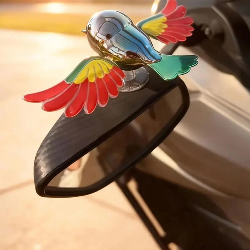 Bird with Moving Wings - Adorable Car Decorative Ornament Electric Vehicle Accessory Toy Rearview Mirror Flight Simulation Kit