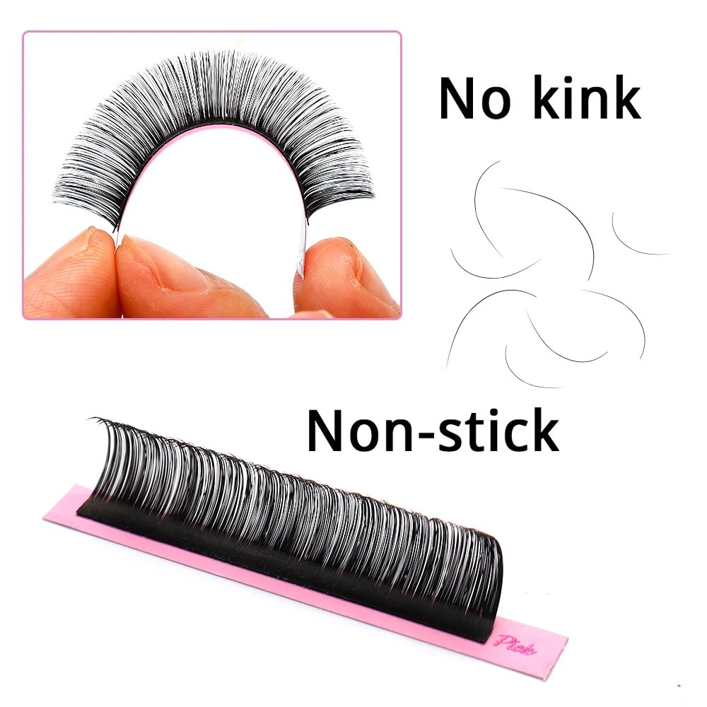 16 file Ventole morbide Estensione ciglia in fiore Personalizzabile Facile CC Curl Coreano PBT Box Volume all'ingrosso Ventole di estensione ciglia