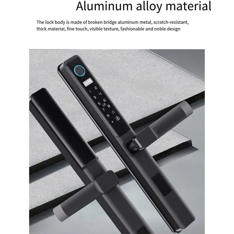 【THANKSGIVING DAY】Tuya Wifi Smart Door Lock Electronic With Biometric Fingerprint/Password/Key Unlock/IC Card Remote Control 308
