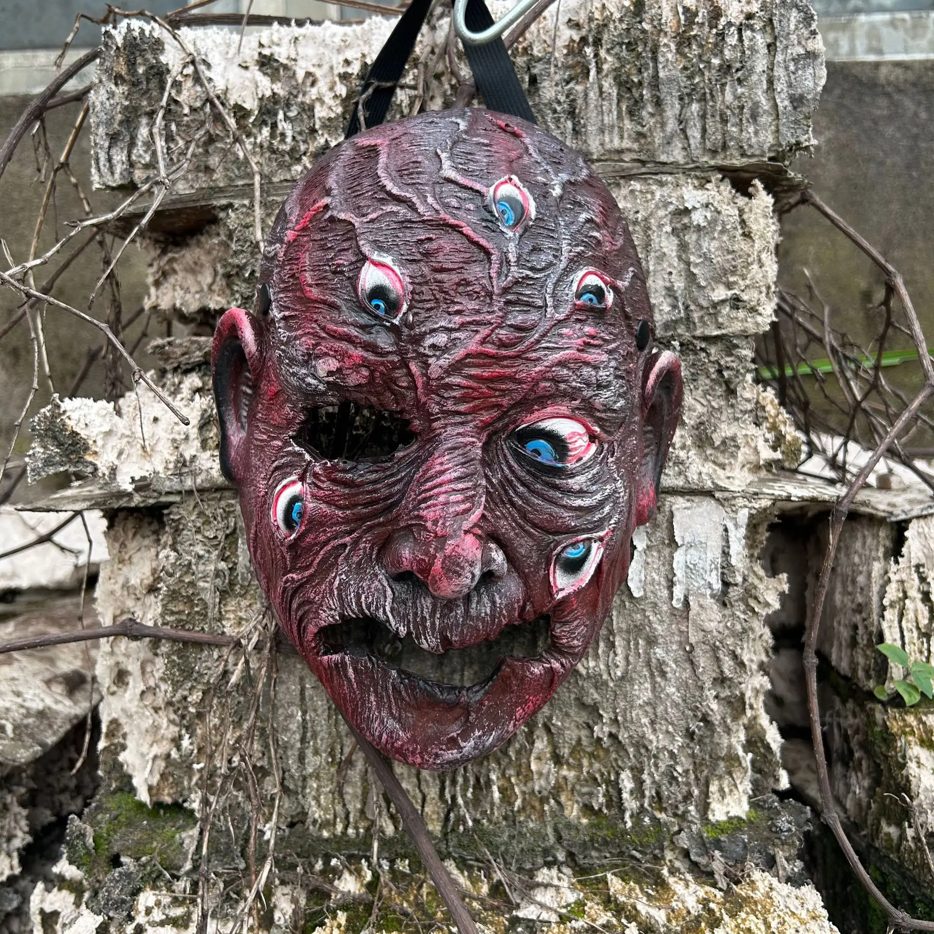 

Halloween decoration supplies haunted house escape room human head horror slap props toy horror mask