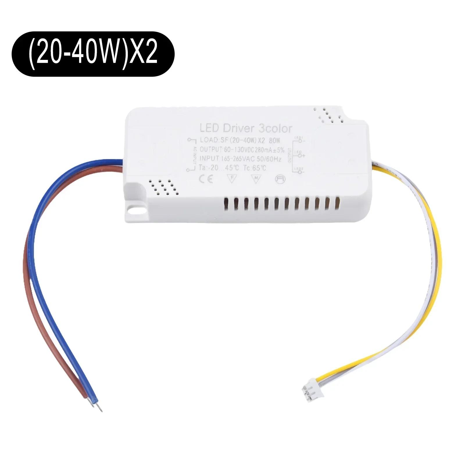 LED Driver 260-280mA 3Color Transformer 8-24Wx2 20-40Wx2 30-50Wx2 40-60Wx2 50-70Wx2 For Ceiling Light Chandelier Replacement