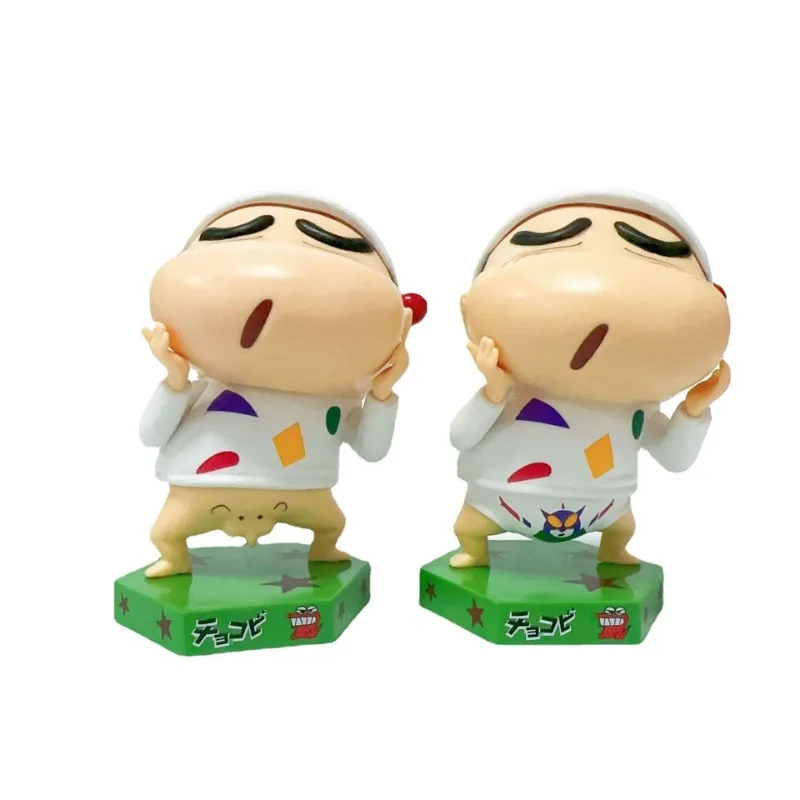 Anime Crayon Shinchan Figure Cartoon Pajamas Crayon Desktop Ornaments Wholesale Cute Child Toy Kawaii Doll Collect Model Gift