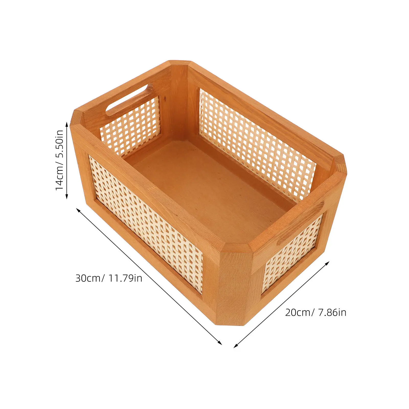 

Плетеная корзина для хранения в ретро-стиле, ротанговый органайзер для ванной комнаты, 11.8x7.9x5.5, портативная корзина ручной работы для спальни и гардероба