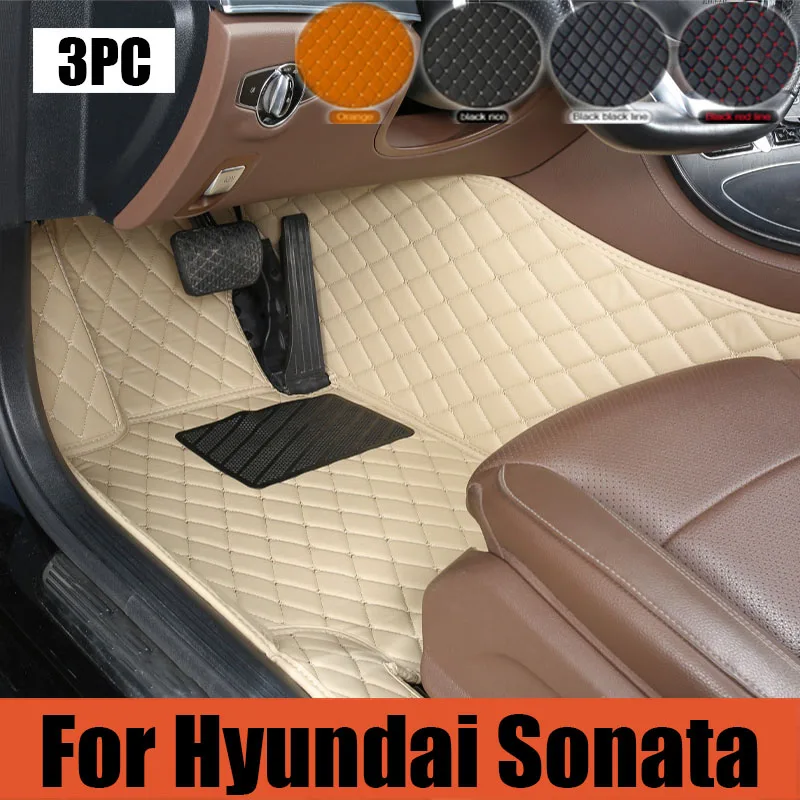 

Car Floor Mats For Hyundai Sonata i45 YF 2010~2014 Covers Rug Auto Interior Parts Luxury Mat Leather Carpet Car trunk mat 2011