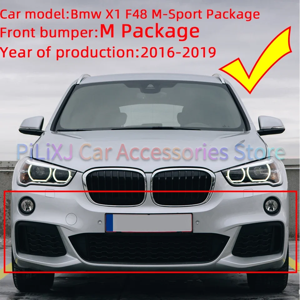 51118099893 51128099902 For BMW X1 F48 M-Sport Front Rear Bumper Tow Hook Cover Hauling Shell Decoration Cap 2016-2019 Painted