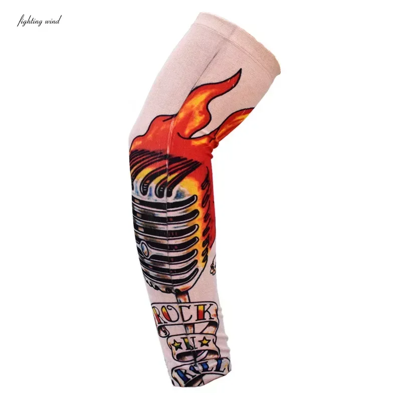 1PCS Arm Sleeves UV Protection Full Arm Cool Outdoor Golf Sports Hiking Riding Arm Tattoo Sleeve Cycling Equipment