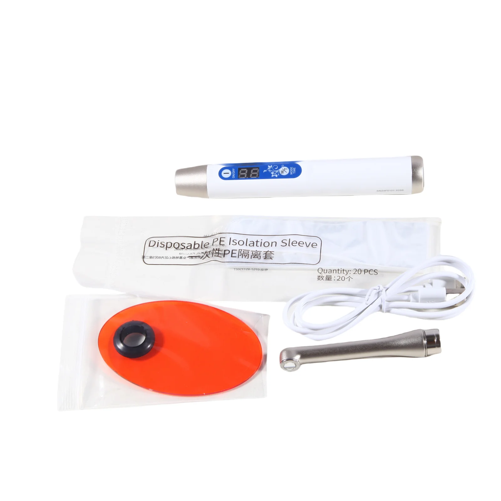 Dental Cure Lamp LED 5W Cordless 3 Modes Metal Head Dental Curing Light 3 Modes High Power Blue Light For Restore Teeth