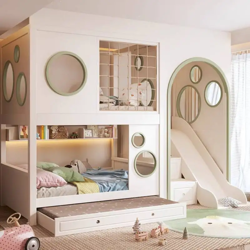 Blanc Simple Enfants lits extensible luxe Normal Simple moderne filles Enfants lit Style Design personnalisé Lit Pour Enfants meubles maison