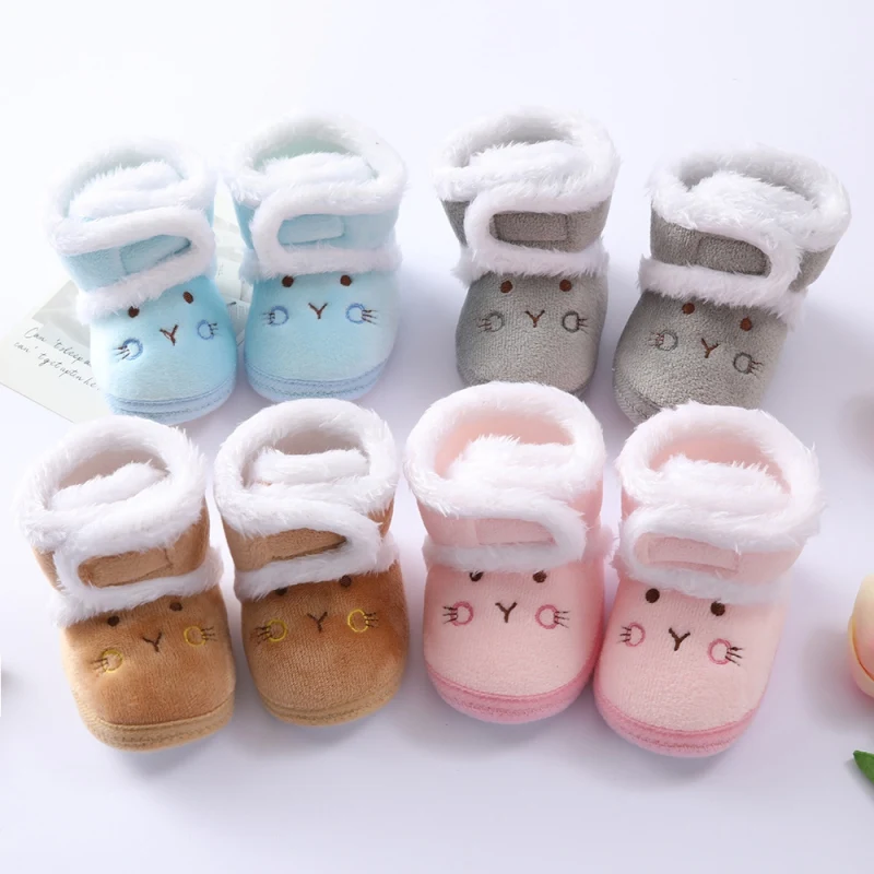 

Newborn Baby Girls Boys Snow Booties Infant Toddler Newborn Autumn Winter Warm First Walkers Boots Baby Girls Boys Shoes 0-18M