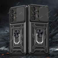 For Samsung Galaxy A55 A35 A25 A15 Camera Shockproof Armor Case For Galaxy A31 A73 A21S Car Magnetic Holder Ring Protect Cover