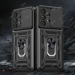 For Samsung Galaxy A55 A35 A25 A15 Camera Shockproof Armor Case For Galaxy A31 A73 A21S Car Magnetic Holder Ring Protect Cover