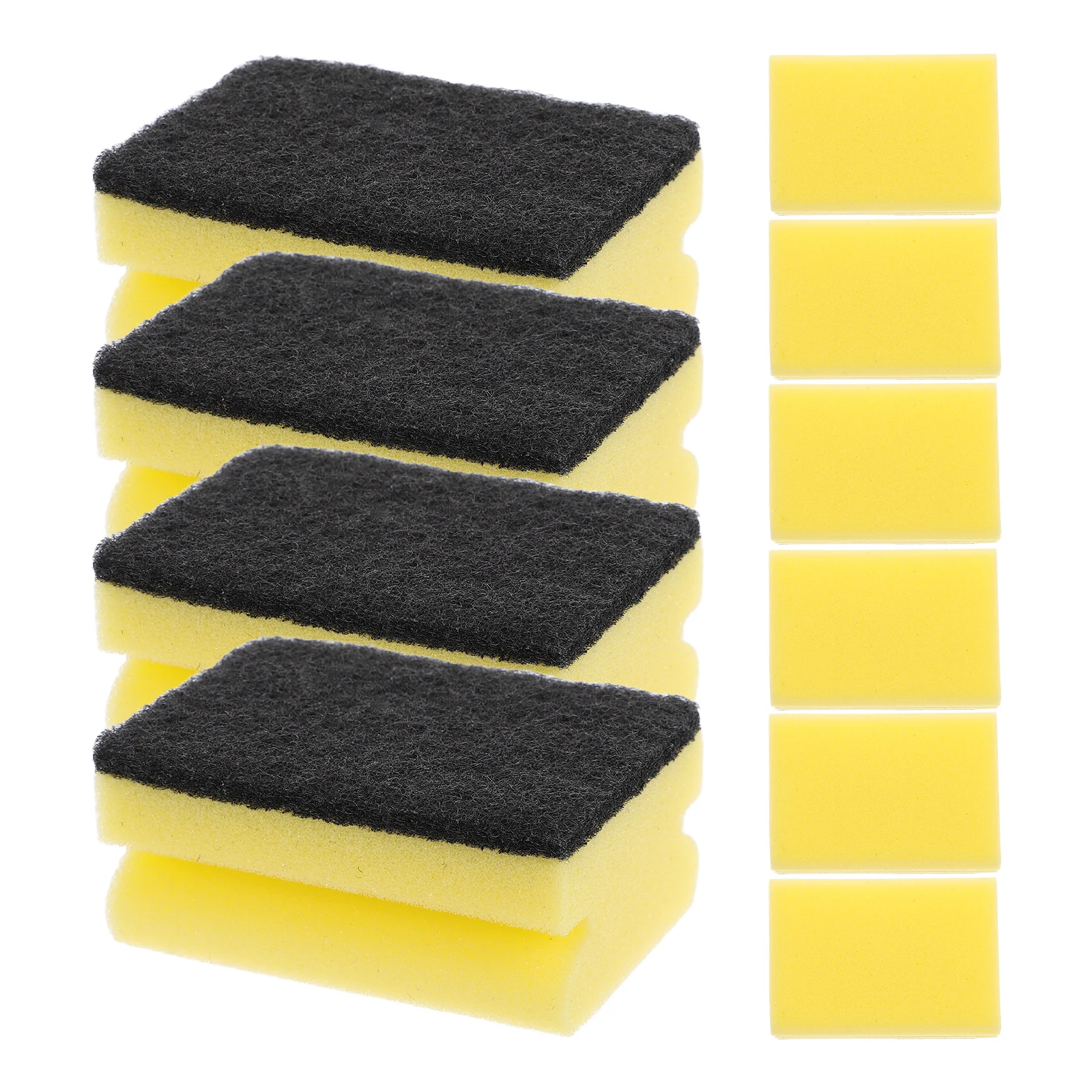 

10pcs Dishwashing Sponge Non-Scratch Scrubber High-Density Degreasing Kitchen Cleaning Tools Long-Lasting Multipurpose