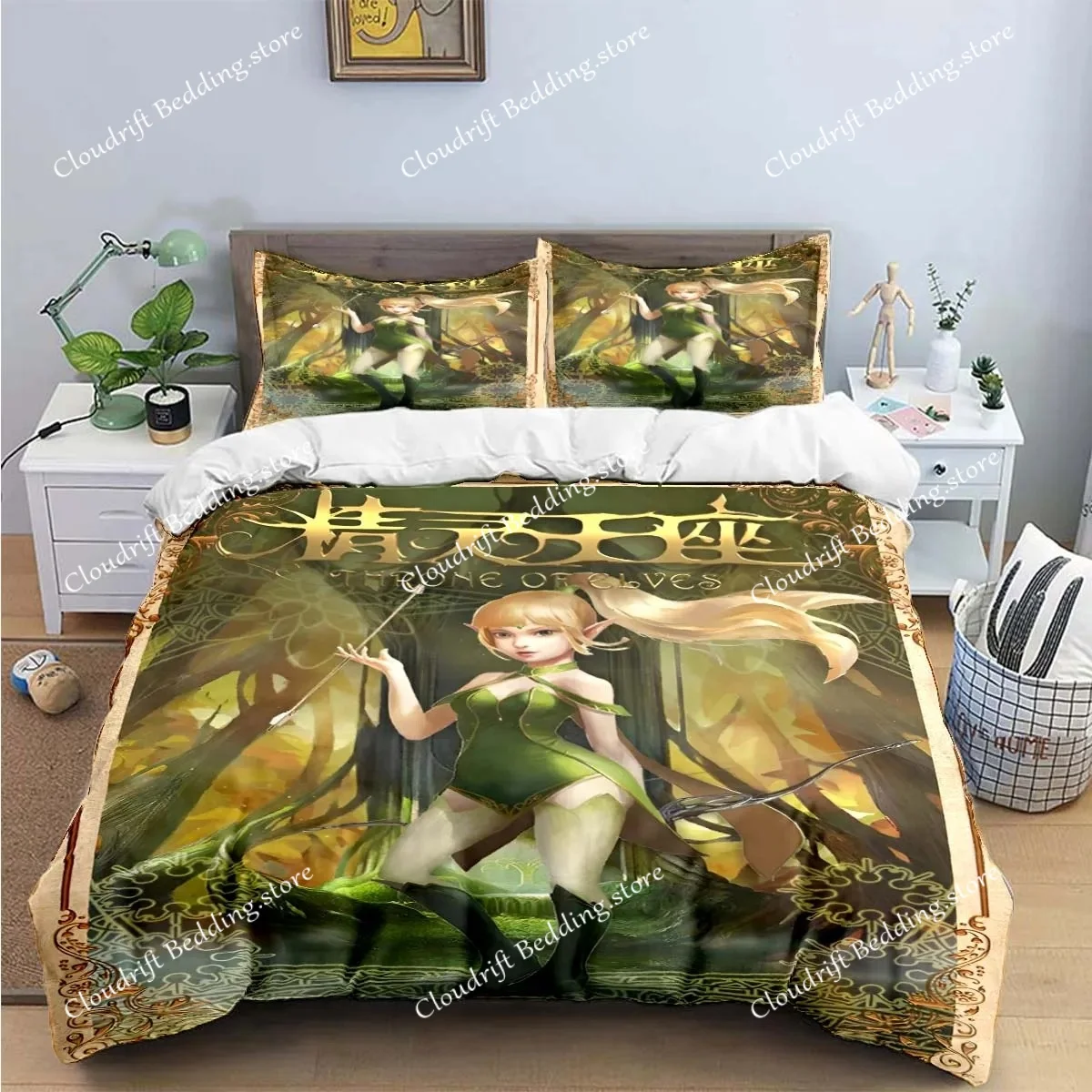 

Fashion Classic Game D-DragonNest Print Bedding Sets Bed Supplies Set Duvet Cover Bed Comforter Set Bedding Set Luxury Gift