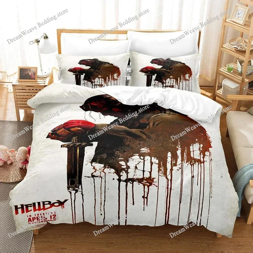 The Film Hellboy Bedding Set Single Twin Full Queen King Size Bed Set Aldult Kid Bedroom Duvetcover Sets Bed Sheet Set 2025FQH