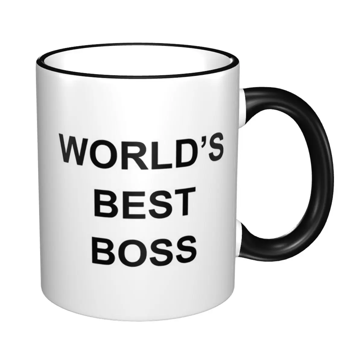 Worlds Best Boss The Office Dunder Mifflin (2) Mug Funny Ceramic Coffee Cups Tea Mugs Milk Cup Drinkware Gifts for Friends