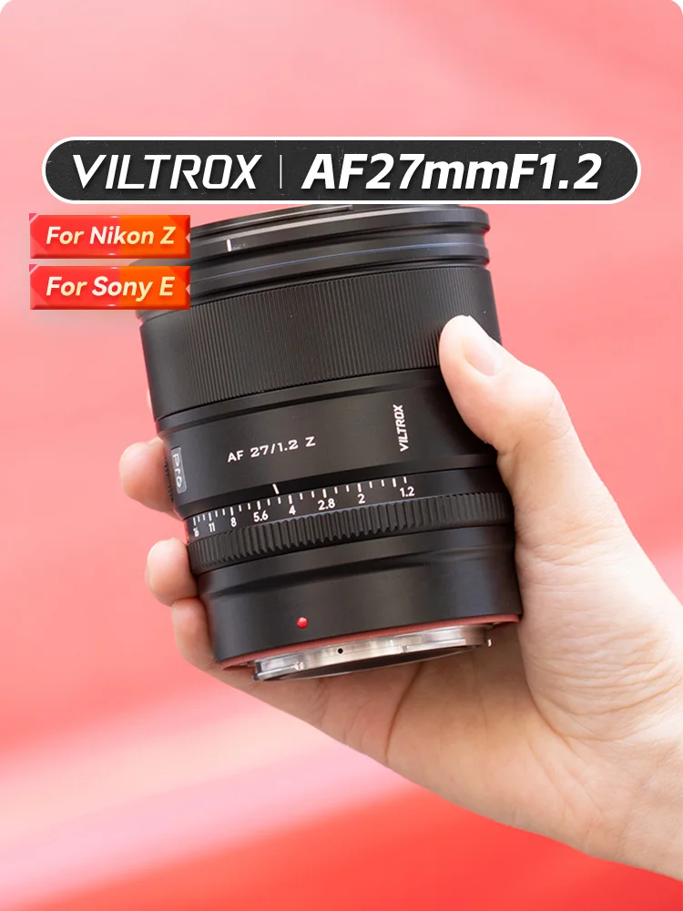 

【 Do Brasil 】 Viltrox AF 27mm F1.2 Pro APS-C Wide Angle Mirrorless Camera Lens for Sony E A6700 ZVE10 Nikon Z50 FujiXF 27 1.2