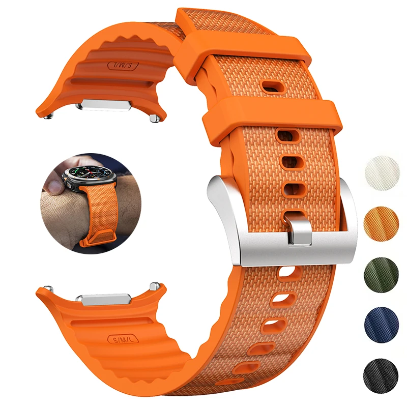 Armband für Galaxy Watch Ultra 2025, Peakform-Band, Armband für Samsung Watch Ultra 47 mm, Sport-Silikon-Nylon-Armband