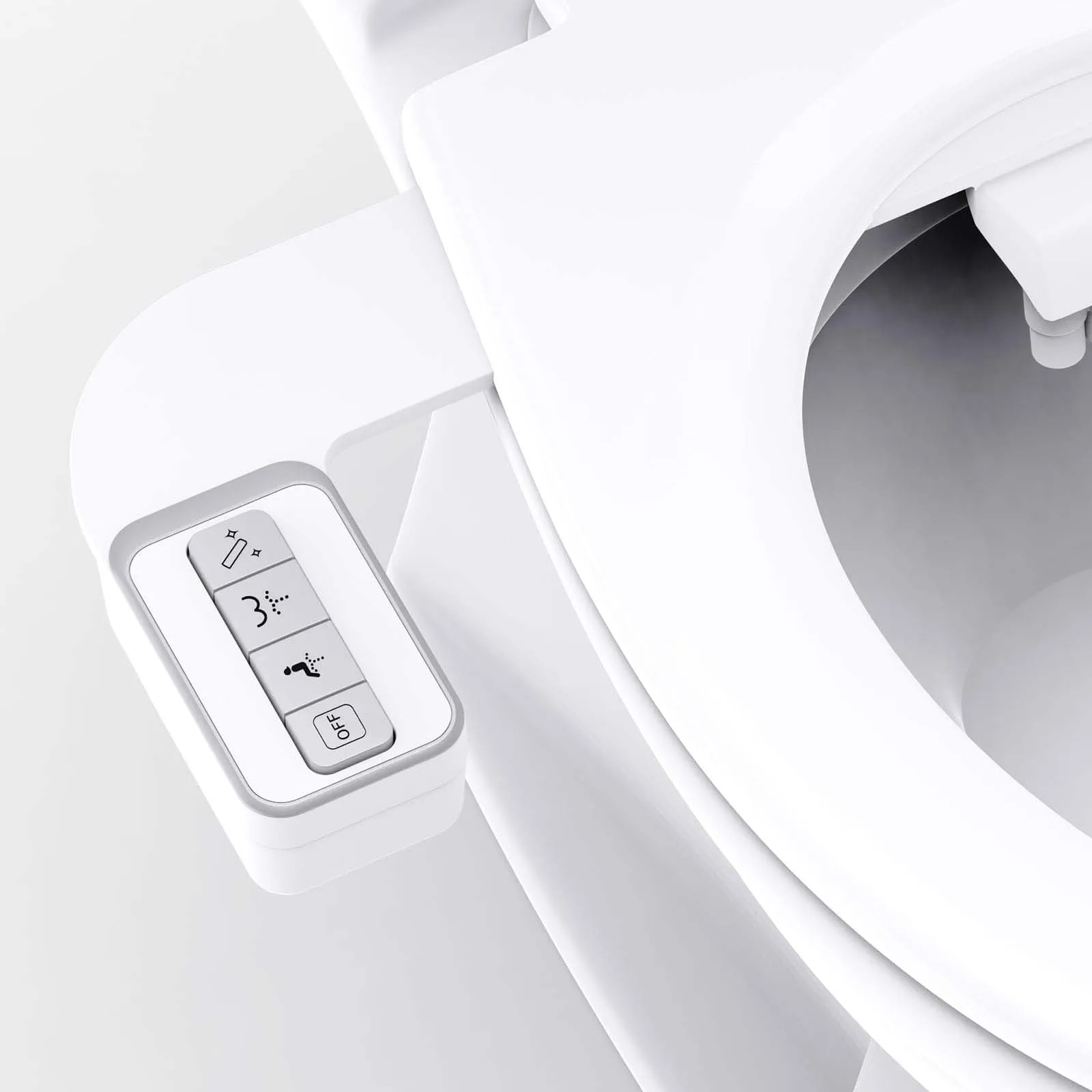 Bidet Attachment for Toilet - Non-Electric Self-Cleaning Dual Nozzles (Feminine & Rear Wash),Adjustable Water Pressure Control