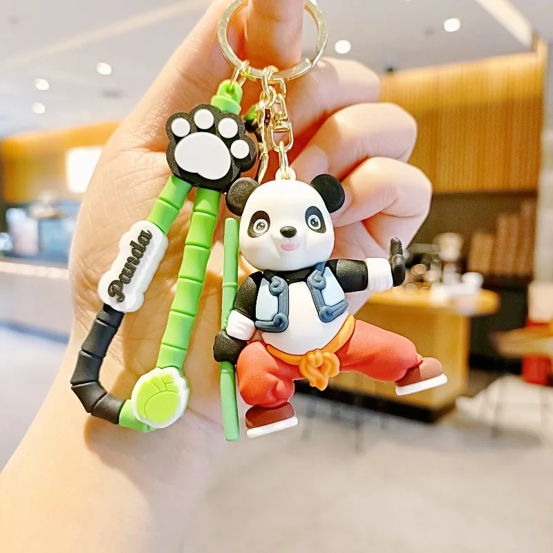 New Kung Fu Panda Key Chain Creative Bestie Backpack Pendant Car Key Chain Graduation Season Gift