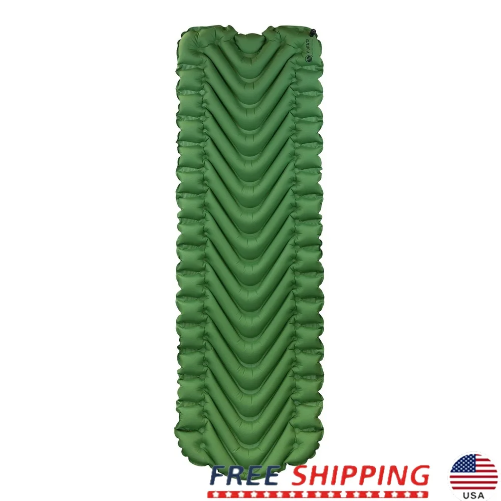 

Static V Sleeping Pad Inflatable Camping Mattress Lightweight Durable Air Pad Backpacking Hiking Comfortable Rest Easy Inflation