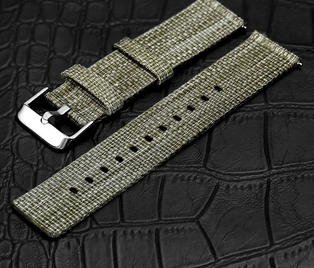 Nylon 18mm 20mm 22mm Watchband for Samsung Galaxy Watch 4 40mm 44mm Classic 42mm 46mm Gear S3 S2 Bracelet Strap For Amazfit Bip