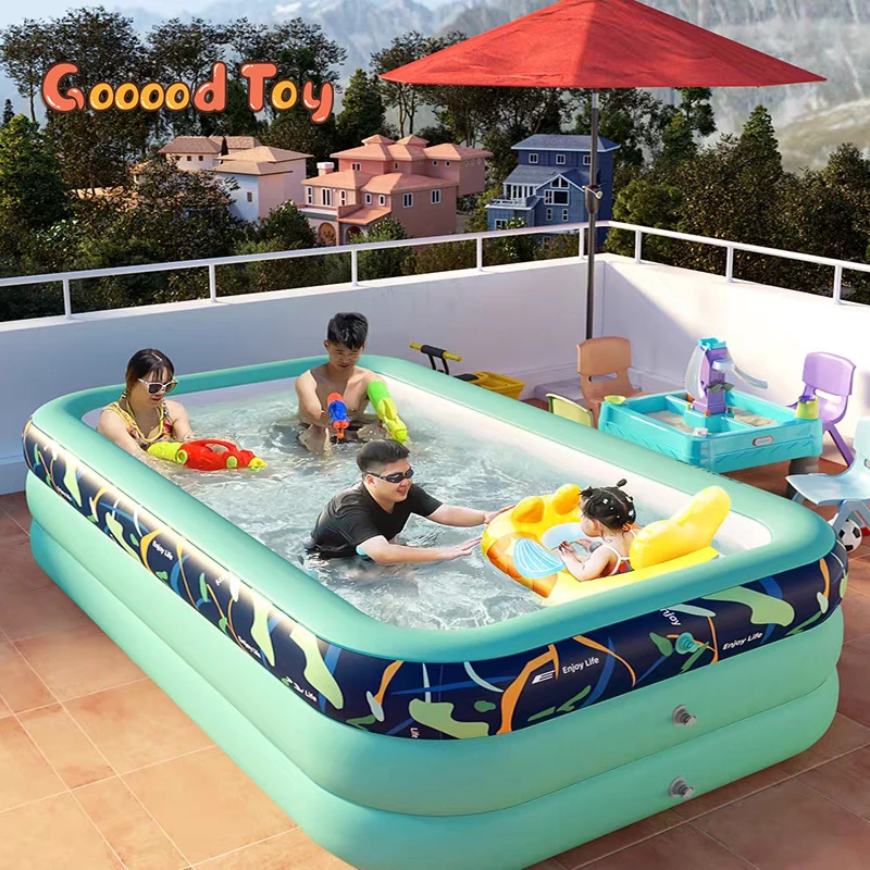 Piscina grande con marco extraíble para bebé, juguete hinchable para interior y exterior, 3/2, 6/2M, para jardín familiar