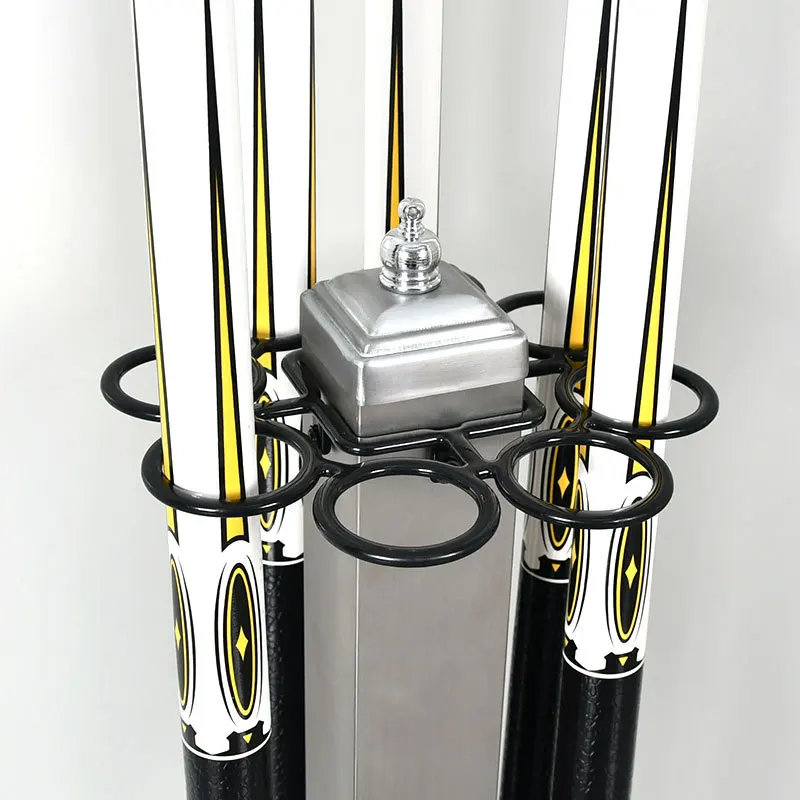 8-Hole Pool Rack, Heavy Duty Metal Floor Rack, Pool Table Accessories