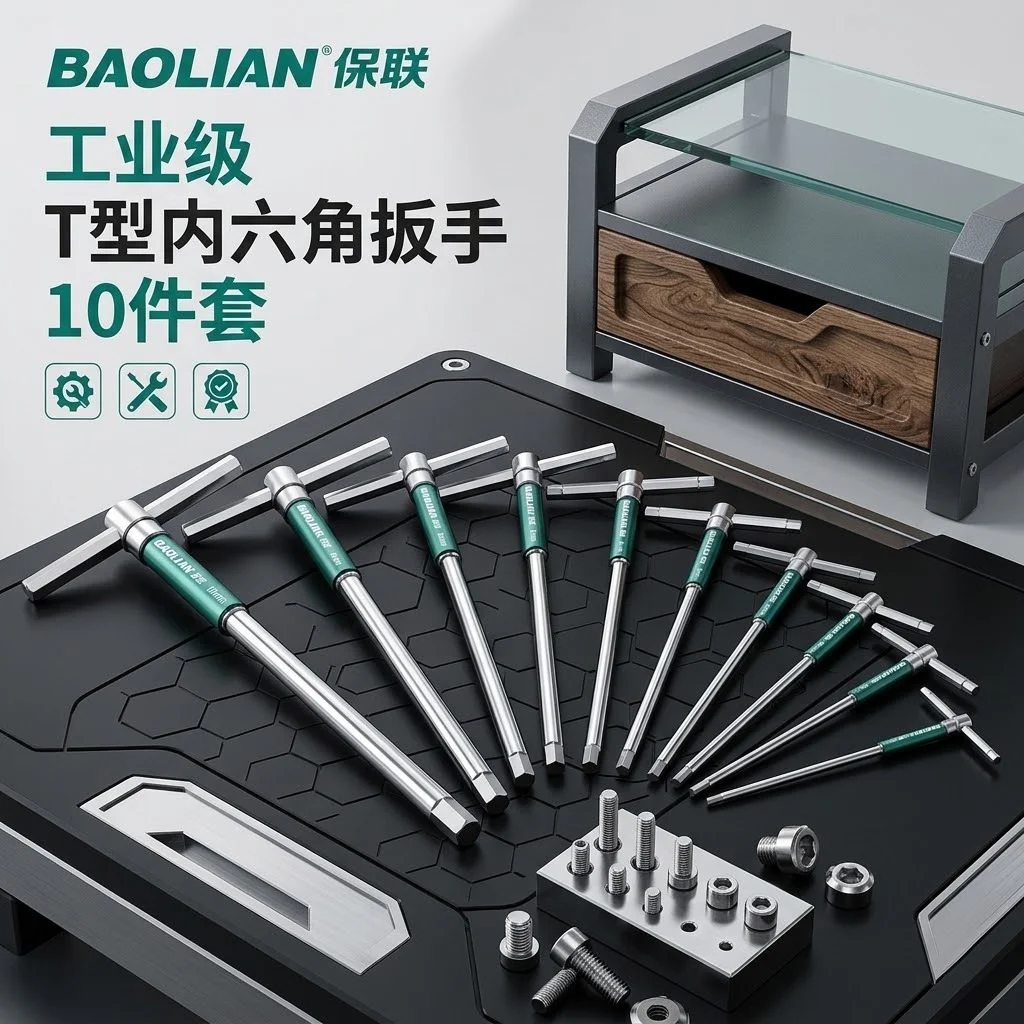 T/L 2.5/3/4/5/6/8/10mm Torx Screwdriver T Type Allen Hex Wrench Chrome Spanner T-shaped Hand Tool Extended T-Socket Wrench