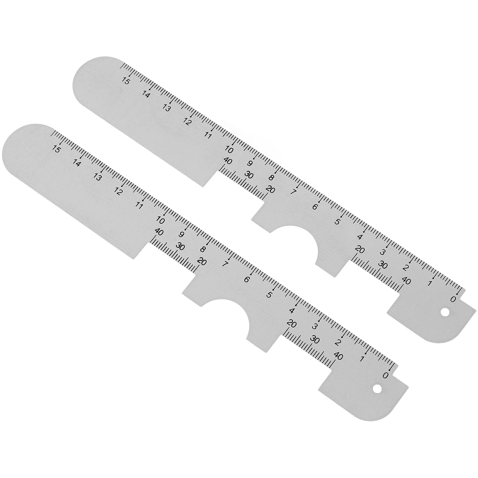 2 Pcs Pupillary Distance Ruler Aluminum Portable Pupillometer Measuring Eye Distances Optical Meter For Eyeglasses Optometrist