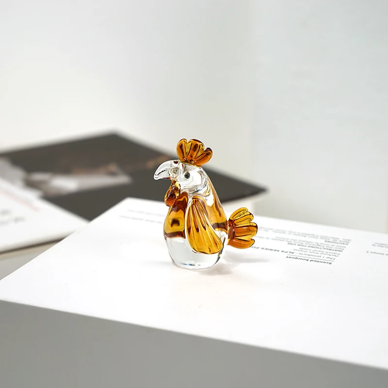 

Глазурованное животное, маленький орнамент, милый стеклянный настольный орнамент ручной работы