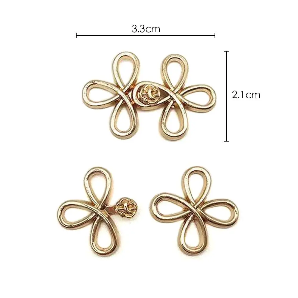 10PCS Retro Metal Button Chinese Cheongsam Buckle Cape Cloak Clasp Sweater Cardigan Sewing Craft Scarf Clasp Connection Buckle