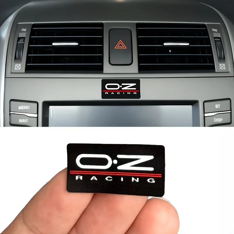 1set OZ RACING Badge Waterproof Vinyl Sticker Decal For Car Air Vent Decor Door Handle Interior Exterior Accessories Decals