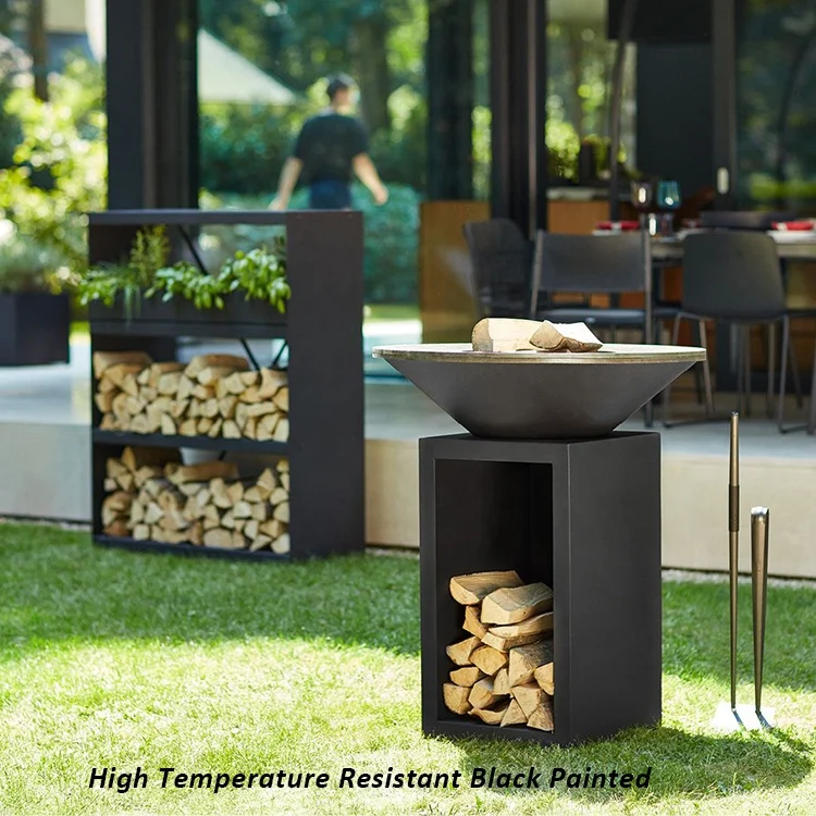 Corten Steel Barbeque Charcoal Metal Fire Pit Corten Steel Barbecue Grill Brazier Durable BBQ Grills