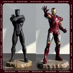 Action Figure Avengers Figure Iron Man Black Panther Figurine Tony Stark Model Doll Collect Desk Decoration Toys Birthday Gifts