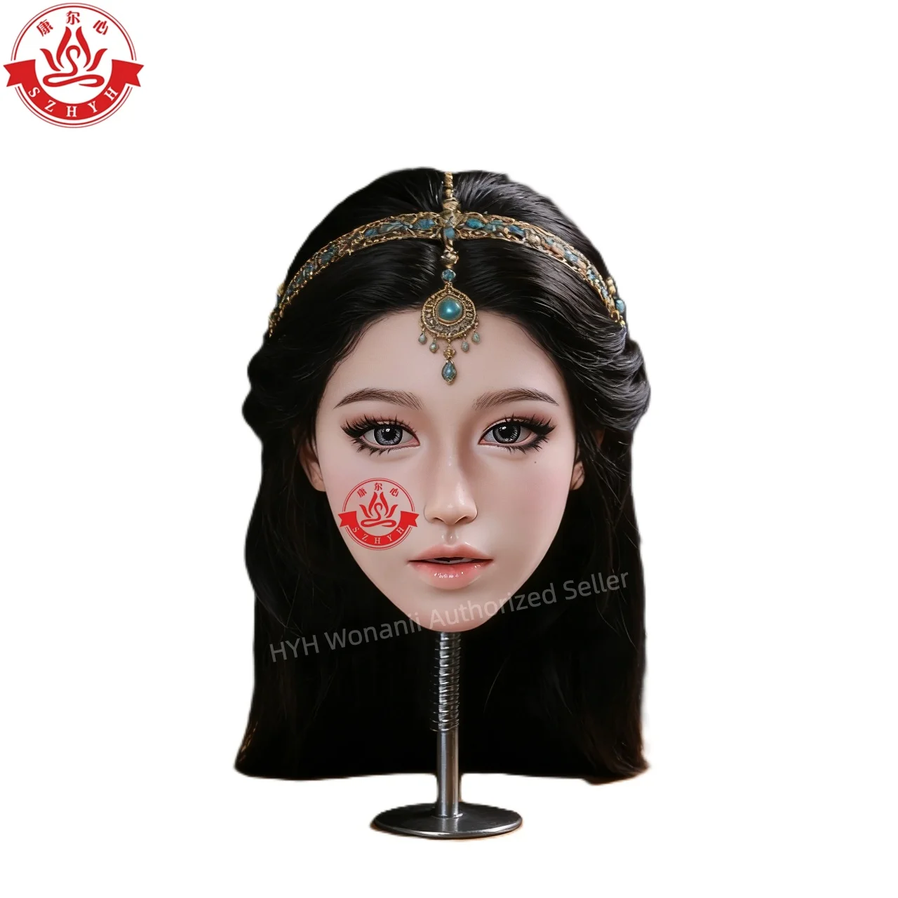 

Силиконовый инструмент Wonanii Food Grade Silicone Big Head HYH-SHB-KX-0149, с интерфейсом M16, открытым ртом и зубчатым язычком, для практики макияжа и дизайна причесок