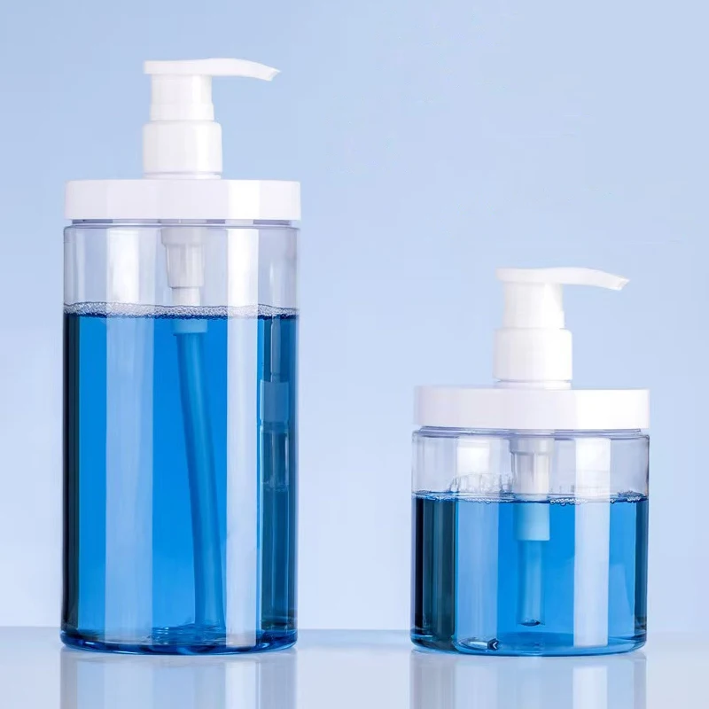 500/1000 ml Klare Breite Öffnung Bad Gel Flasche Flüssigkeit Container Seife Spender Shampoo Lotion Flasche Hand Waschen Lotion sub Flasche