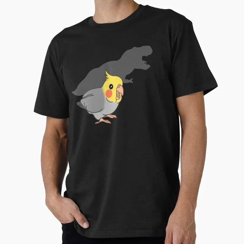Cute T-rex cockatiel Funny Cockatiel Gift T-shirt Birds T-Rex Shadow Graphic Clothes All Size Tops Unisex Tee S-6XL